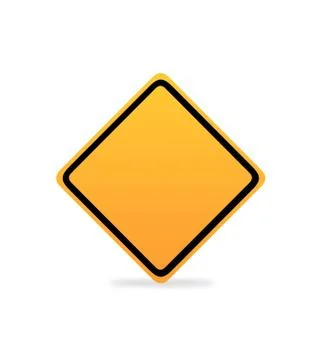 Empty yellow alert sign Stock Illustration