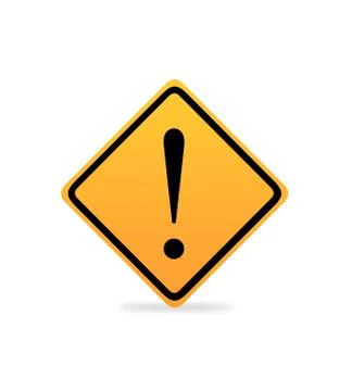Empty yellow alert sign Stock Illustration