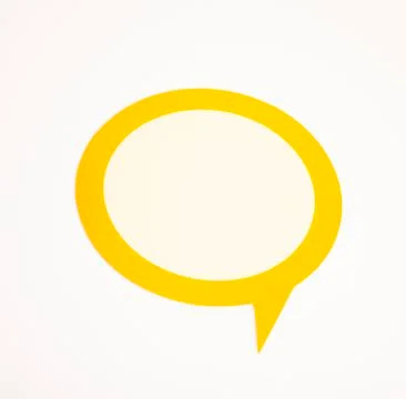Empty Yellow Cartoon Speech Bubble Stock Photos