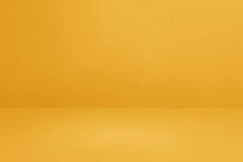 Empty yellow concrete interior background Stock Illustration