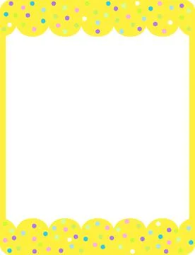 Empty yellow curl frame banner template Stock Illustration
