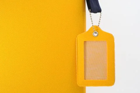 Empty yellow label Stock Photos