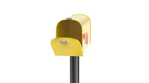 Empty yellow mailbox Stock Footage 302932974