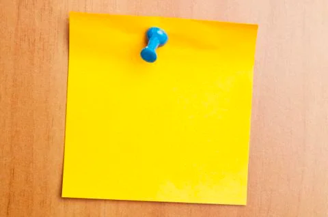 Empty yellow post it Stock Photos