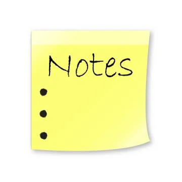 Empty yellow sticky note Stock Illustration