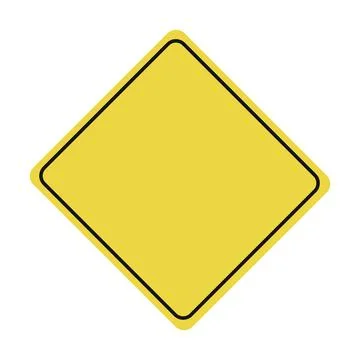 Empty yellow traffic sign Stock Illustration