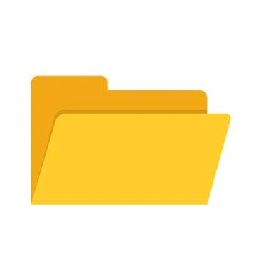 Empty yellow web computer folder for design on white, stock vector illustrati Stock Illustration