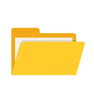 Empty yellow web computer folder for design on white, stock vector illustrati Stock Illustration