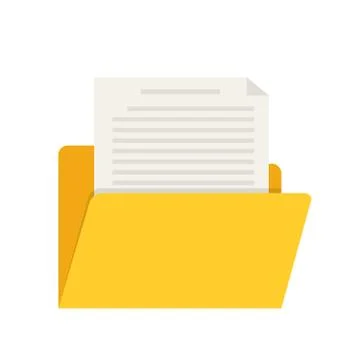 Empty yellow web computer folder for design on white, stock vector illustrati Illustrazione stock