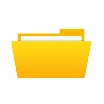 Empty yellow web computer folder for design on white, stock vector illustrati 스톡 일러스트