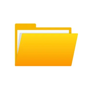 Empty yellow web computer folder for design on white, stock vector illustrati Illustrazione stock