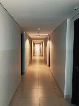 The,Empty,Corridor,At,Apartment,Complex Stock Photos