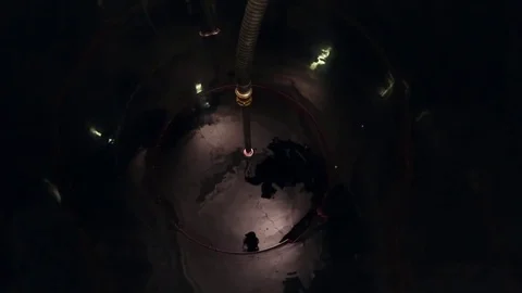 Emptying the grape fermentation tank Stock Footage 74467434