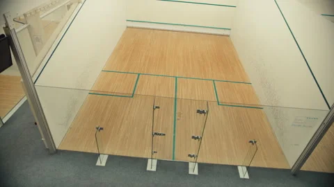 Empy Squash Court from a high angle Stock Footage 278985229