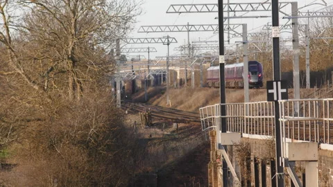 EMR Class 810 and Class 222 Trains Stockbeeldmateriaal 329853426