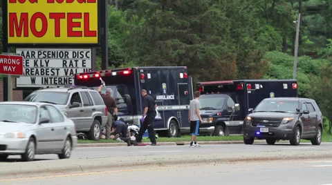 EMS Crews Working Video stock 39482960