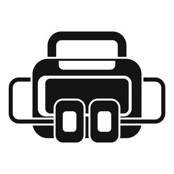 Ems defibrillator icon simple vector. Automatic care device Stock Illustration