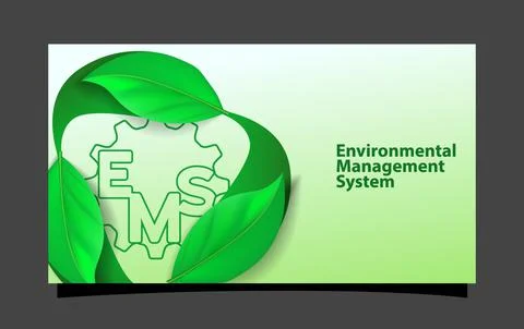 EMS environmental Management system concept vector illustration Stock Illustration