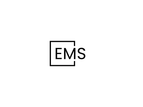 EMS letter initial logo design vector illustration Stock Illustration