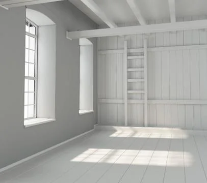 Emty interior room 3d render image Stock Illustration