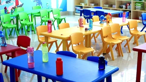 Emty playgroup classroom Stock Footage 92776182