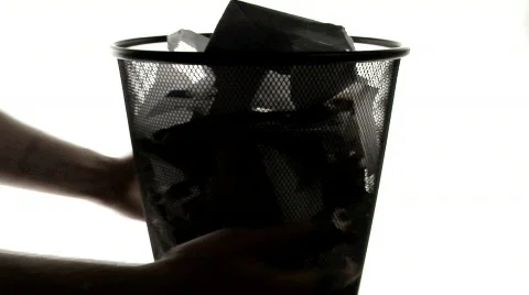 Emty trash by hands and reverse Stock Footage 474274