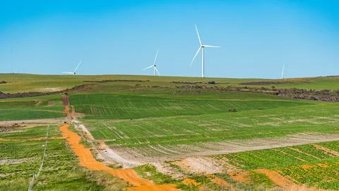 The Emu Downs Wind Farm is a 79.2 MW wind farm in Western Australia Foto stock