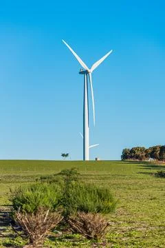 The Emu Downs Wind Farm is a 79.2 MW wind farm in Western Australia Stock Photos