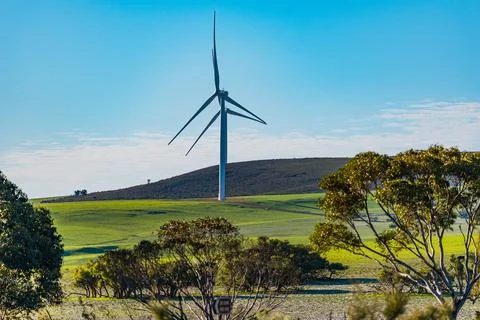The Emu Downs Wind Farm is a 79.2 MW wind farm in Western Australia Foto stock