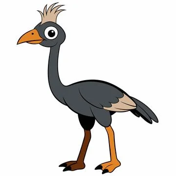 Emu flat Vector illustration on white background Stock Illustration