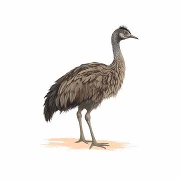 Emu vector isolated Illustrazione stock