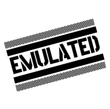 Emulated stamp on white Illustrazione stock