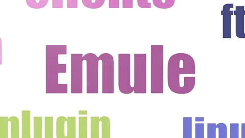 Emule Tag Cloud Animated Isolated Stock Footage 107206191