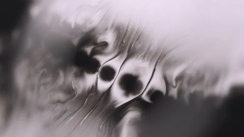 Emulsion drop spreading ink droplets water texture Video stock 314998552