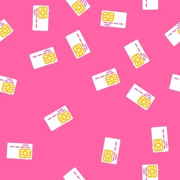 Emv card bank payment vector seamless pattern Stock Illustration