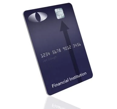 EMV chips have led to a redesign of some credit cards to a vertical or portra Illustrazione stock