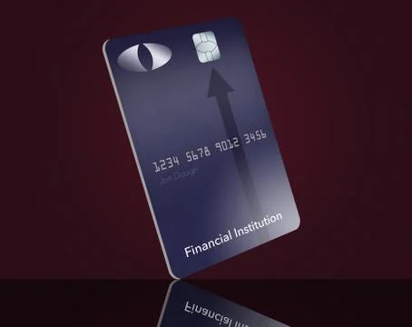 EMV chips have led to a redesign of some credit cards to a vertical or portra Stock Illustration