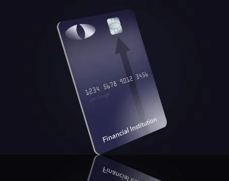 EMV chips have led to a redesign of some credit cards to a vertical or portra Stock Illustration