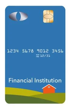 EMV chips have led to a redesign of some credit cards to a vertical or portra Illustrazione stock