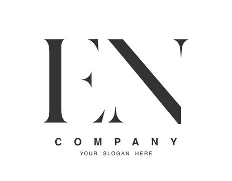 EN logo design. Initial letter e and n serif font style. Creative classic c.. Stock Illustration