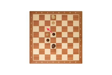 En passant the capture in the chess. Capturing a piece on the aisle in a ch.. Stock Photos