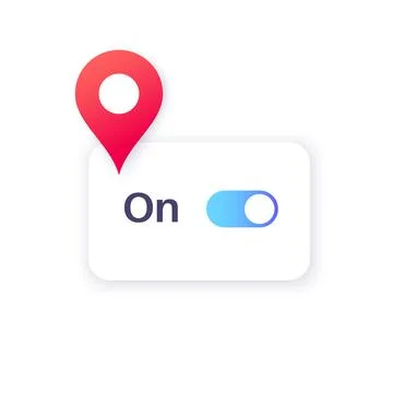 Enable GPS toggle Illustrazione stock