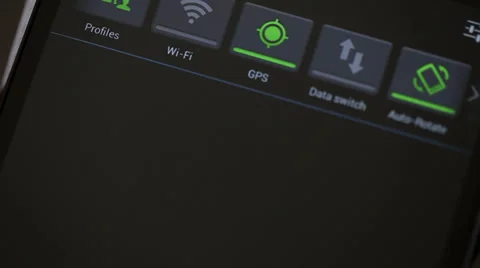 Enable GPS on the touch screen smartphone. Using Phone Stock Footage 36146649