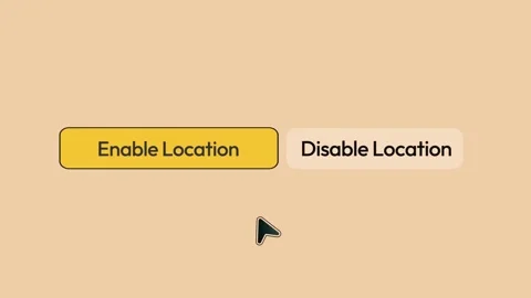 Enable Location Button Animation Mobile App Permission UI Stock Footage 333828258