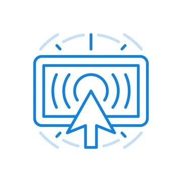 Enable online program vector line icon. State of art software with fast dig.. Illustration