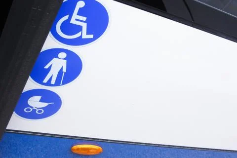 Enabled bus for transport of disabled and aged people Stock Photos