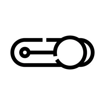 Enabling disabling functionality sliding user interface switch Stock Illustration