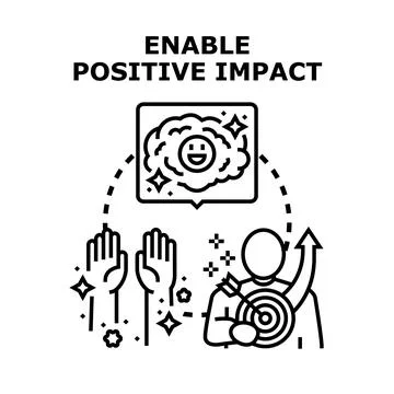 Enabling positive impact through mindset, action, and goals Stock Illustration