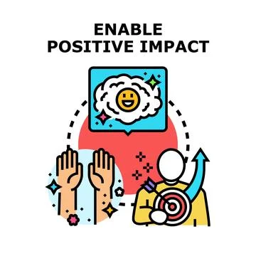 Enabling positive impact through mindset, action, and goals Stock-Illustration