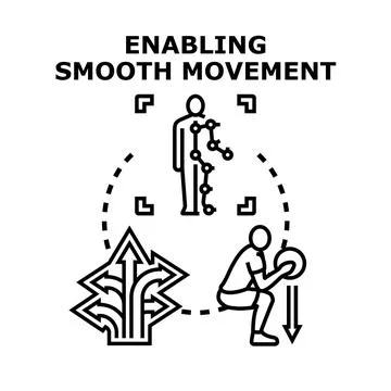 Enabling smooth human movement and physical activity Stock Illustration